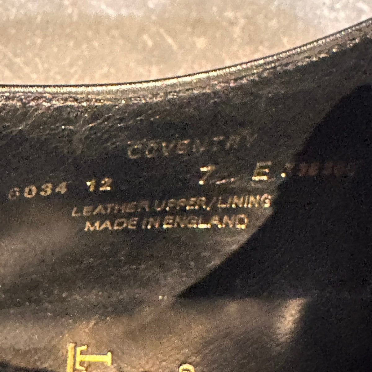 試着程度【CROCKETT&JONES】クロケット&ジョーンズ コベントリー セミブローグ カーフ ブラック サイズUK7E 341ラスト