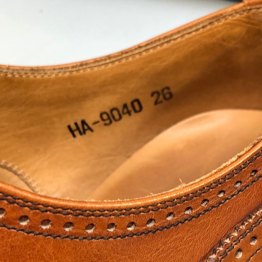 【SCOTCH GRAIN】スコッチグレイン HA9040 レザーシューズ 匠シリーズ セミブローグ ライトブラウン サイズ26 革靴