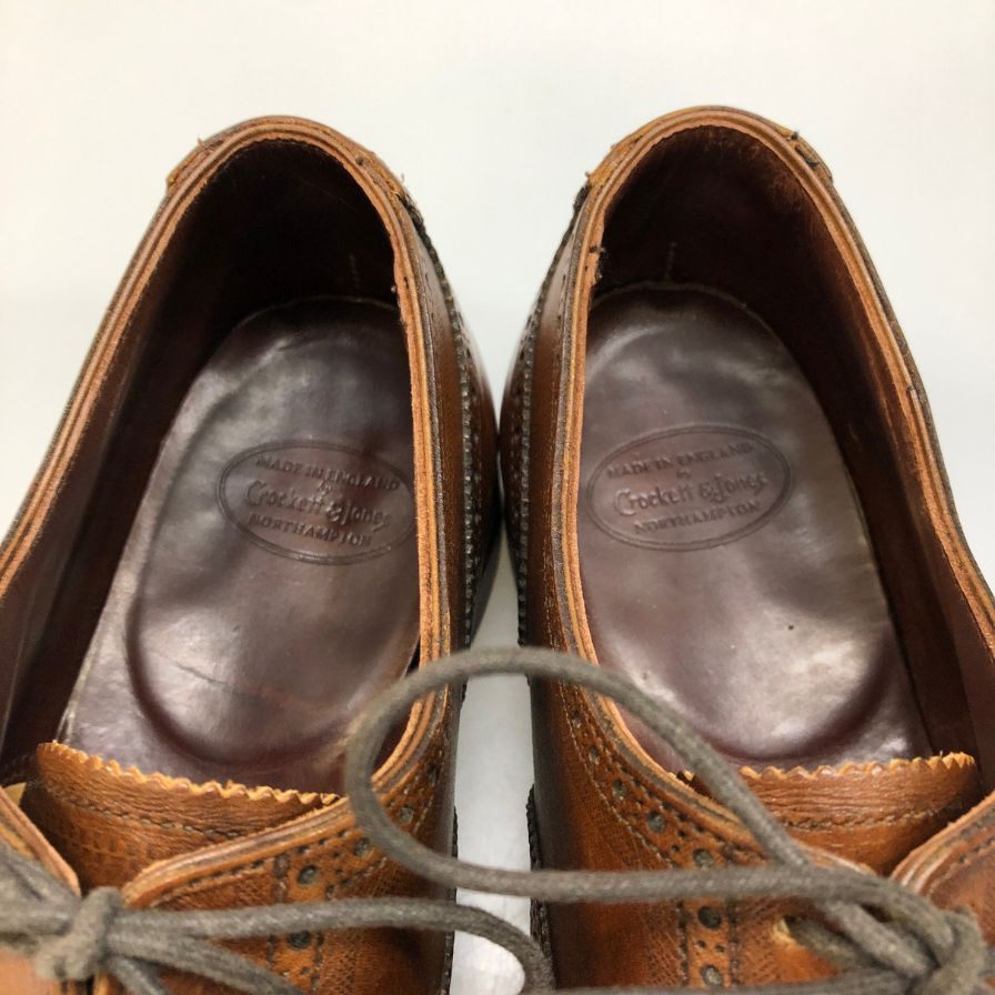 【CROCKETT&JONES】クロケット&ジョーンズ ウェルベック2 セミブローグ カーフ ブラウン サイズ6