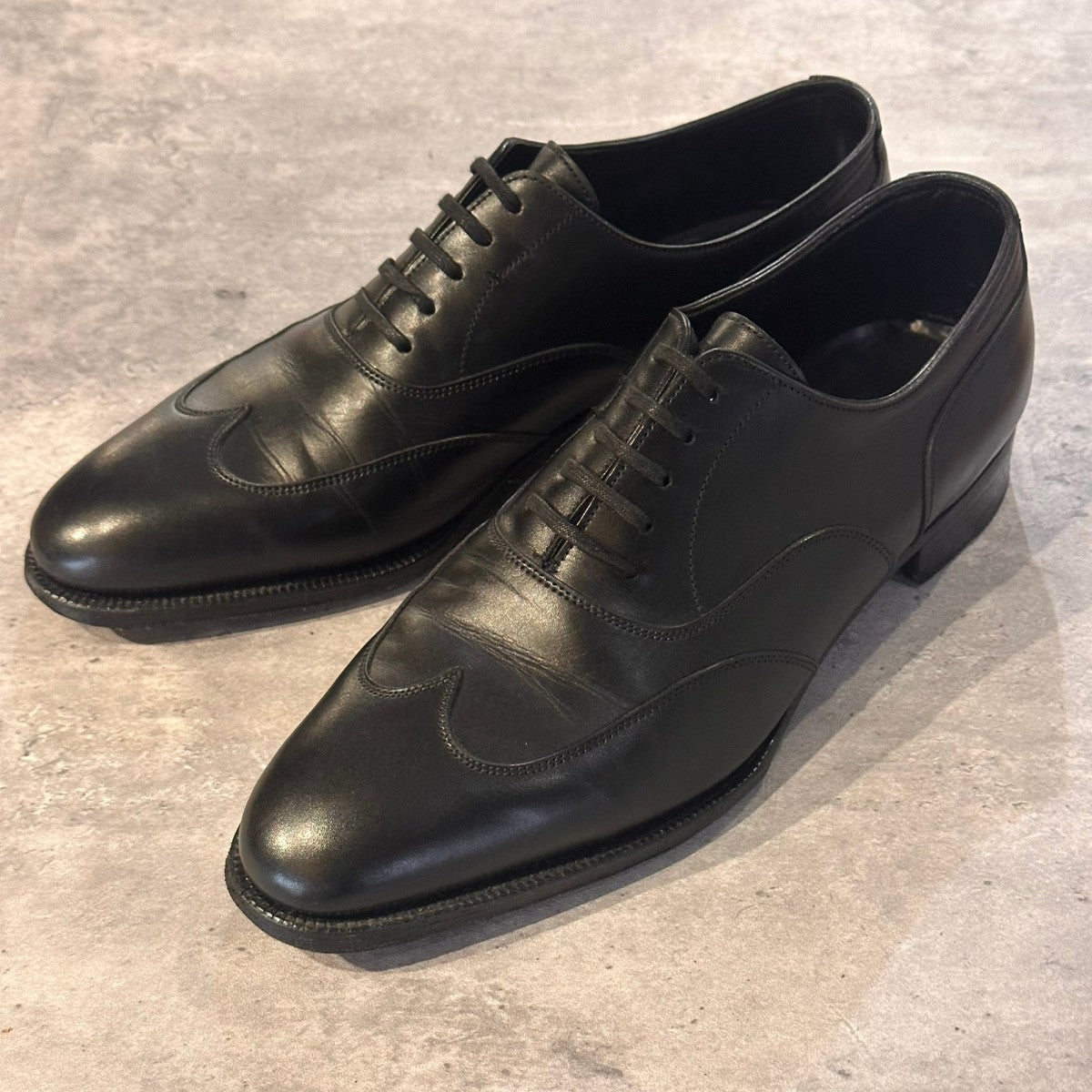 【JOHN LOBB】ジョンロブ ワーウィック ブラインドブローグ Sスタンプ(リジェクト品) カーフ ブラック サイズUK6D 7000ラスト