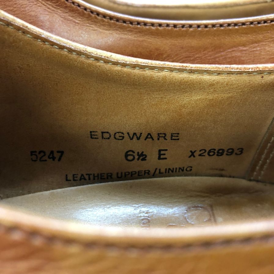 【オンライン限定】【CROCKETT&JONES】クロケット＆ジョーンズ エッジウェア 5247 X26993 メンズ サイズ 6ハーフ ブラウン EDGWARE