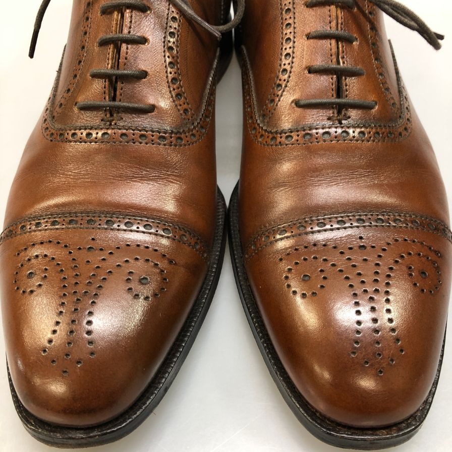 【CROCKETT&JONES】クロケット&ジョーンズ ウェルベック2 セミブローグ カーフ ブラウン サイズ6