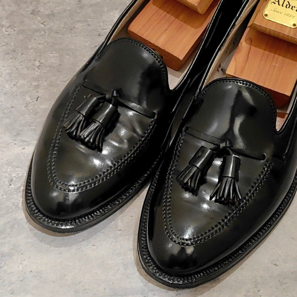使用数回極美品【ALDEN】オールデン 664 タッセルローファー コードバン ブラック サイズUS9.5D アバディーンラスト
