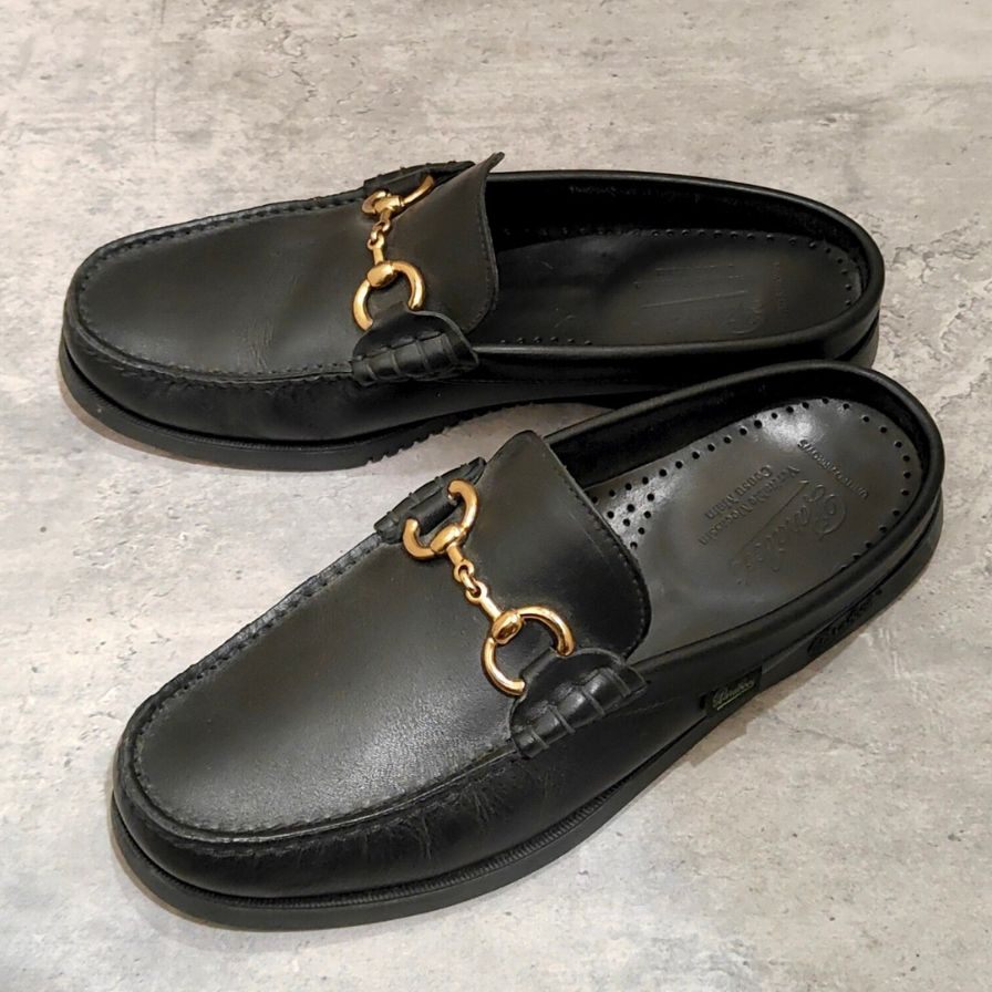 【Paraboot】パラブーツ バハマMORS ホースビット スリッポン カーフ ブラック サイズUK7