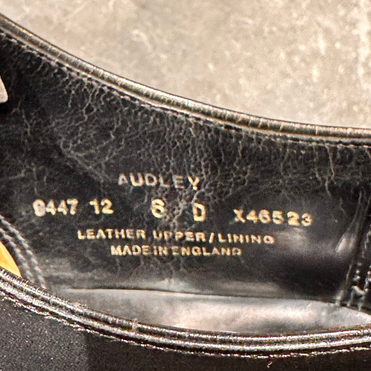 【CROCKETT&JONES】クロケット&ジョーンズ ストレートチップ オードリー カーフ ブラック サイズUK6D 337ラスト