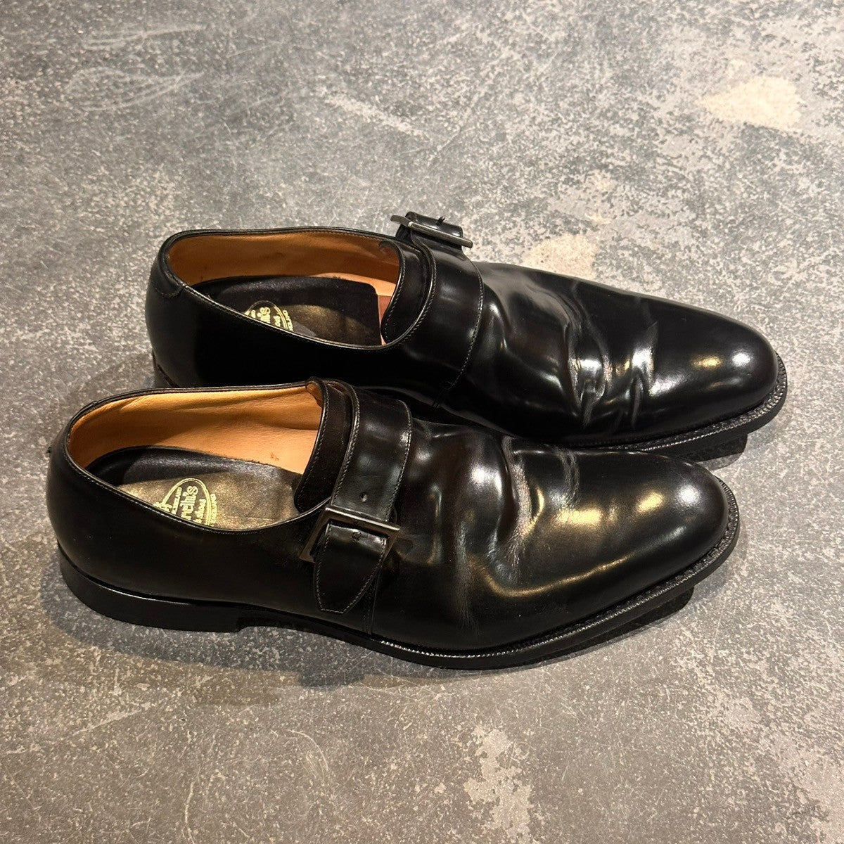 【Church’s】チャーチ TOKYO シングルモンク ポリッシュバインダーカーフ ブラック サイズUK75G