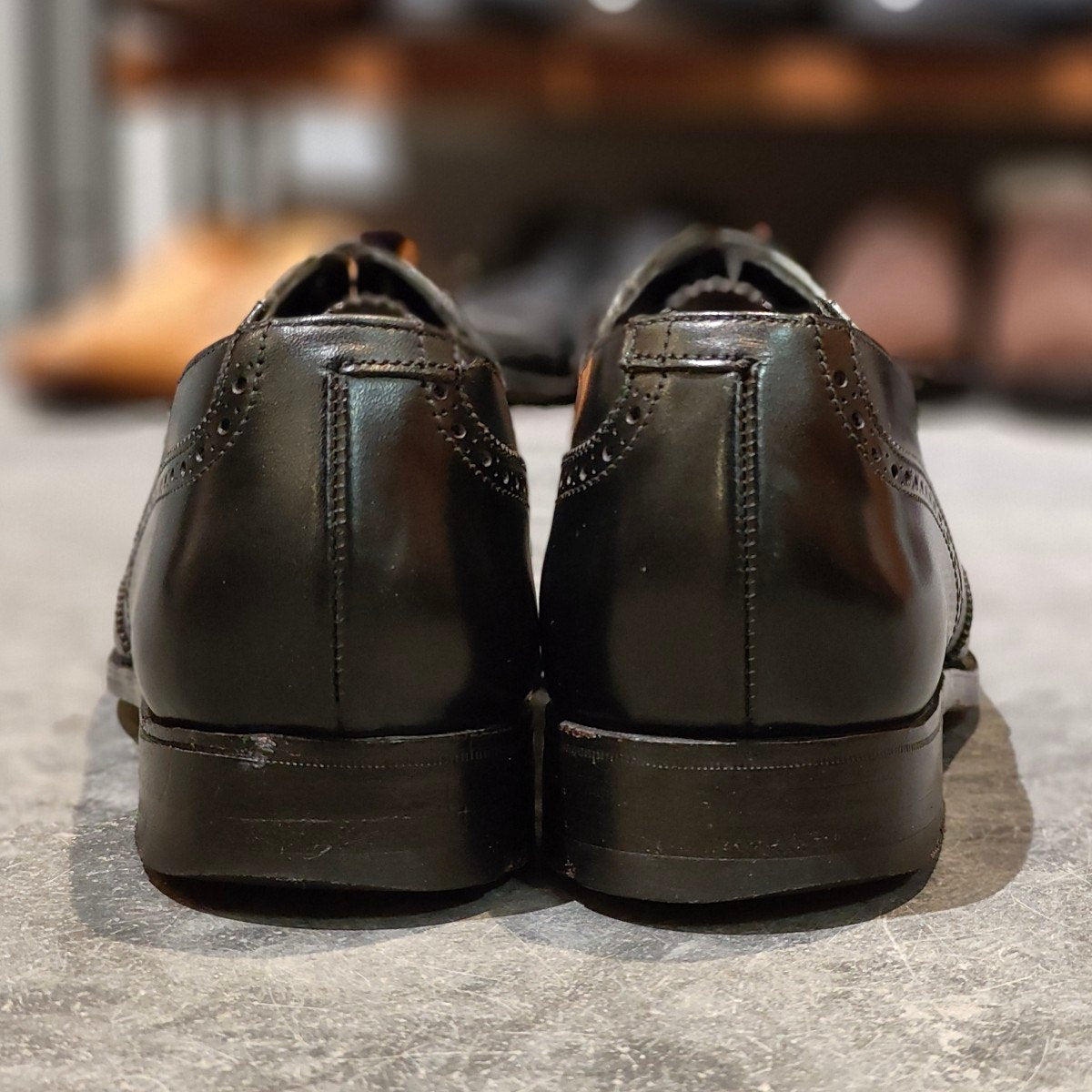 美品【GEORGE CLEVERLEY】ジョージクレバリー 8427-12 ウイングチップ アデレード ブラック サイズUK6E 318ラスト