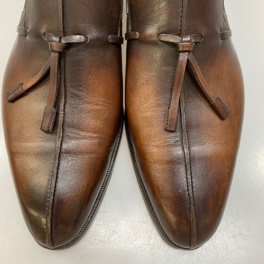 【BERLUTI】ベルルッティ ローファー レザーシューズ タッセル メンズ サイズ6.5 ブラウン