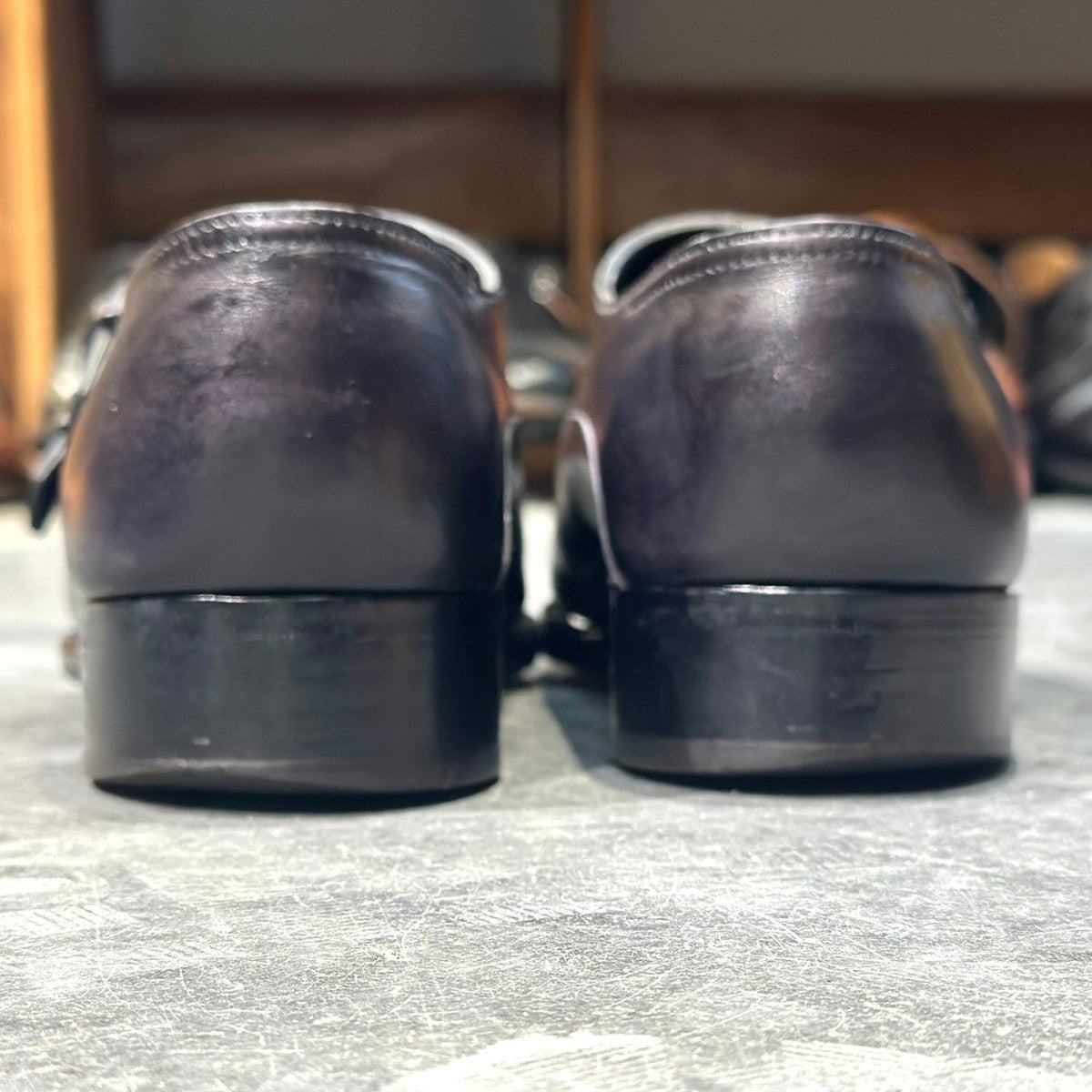 美品【John Lobb】ジョンロブ ダブルモンク チャペル ミュージアムカーフ ブラック サイズ6E 8000ラスト