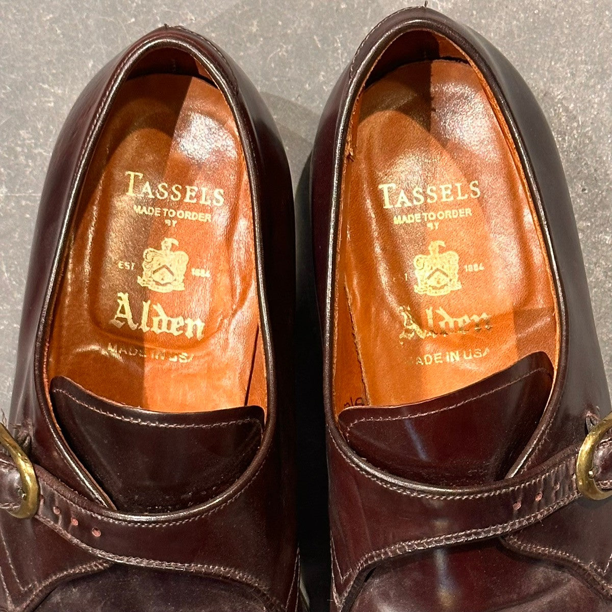 【ALDEN】オールデン 954 シングルモンク コードバン ダークバーガンディ サイズUS10D アバディーンラスト