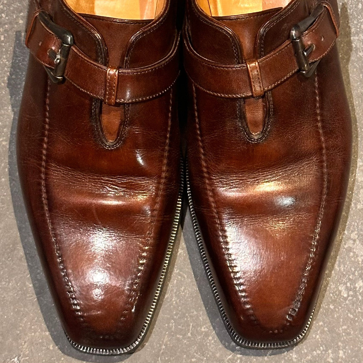 【BERLUTI】ベルルッティ シングルモンク カーフ ブラウン サイズUK6.5