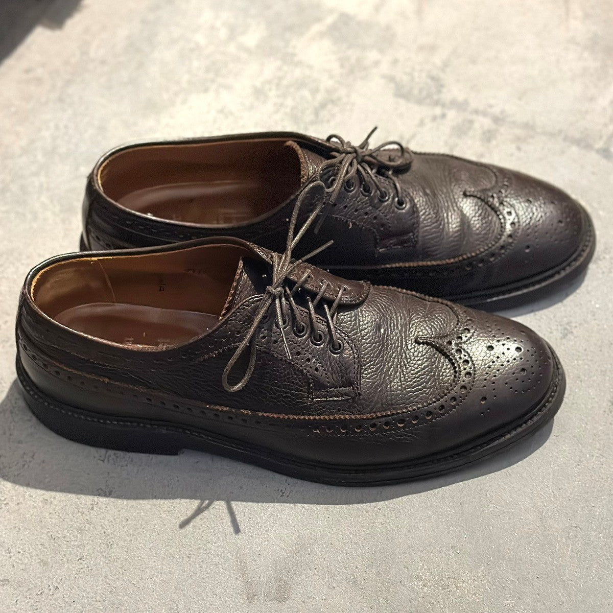 希少【ALDEN】オールデン 97784 ユナイテッドアロウズ別注 ウイングチップ グレインレザー ブラウン サイズUS7.5D バリーラスト