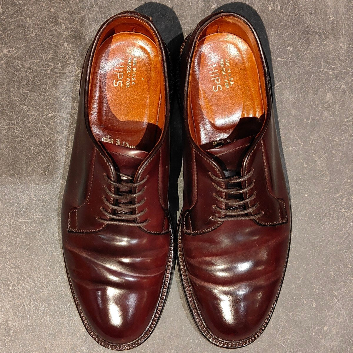 【ALDEN】オールデン 990 プレーントゥ コードバン ダークバーガンディ サイズ US7D バリーラスト 参考定価￥220,000-