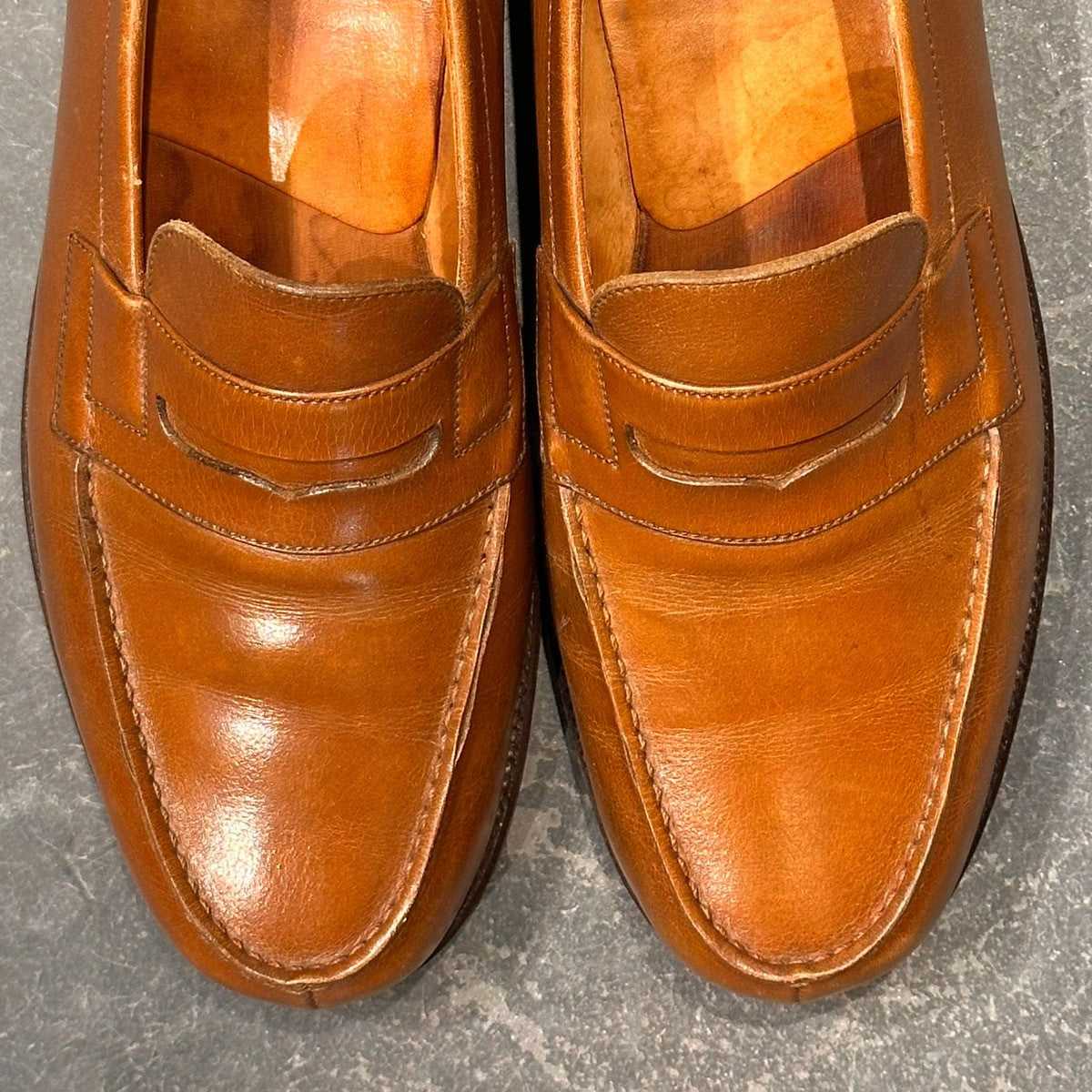 【J.M.WESTON】ジェイエムウエストン 180 シグニチャーローファー ボックスカーフ タンブラウン サイズUK7C 41ラスト