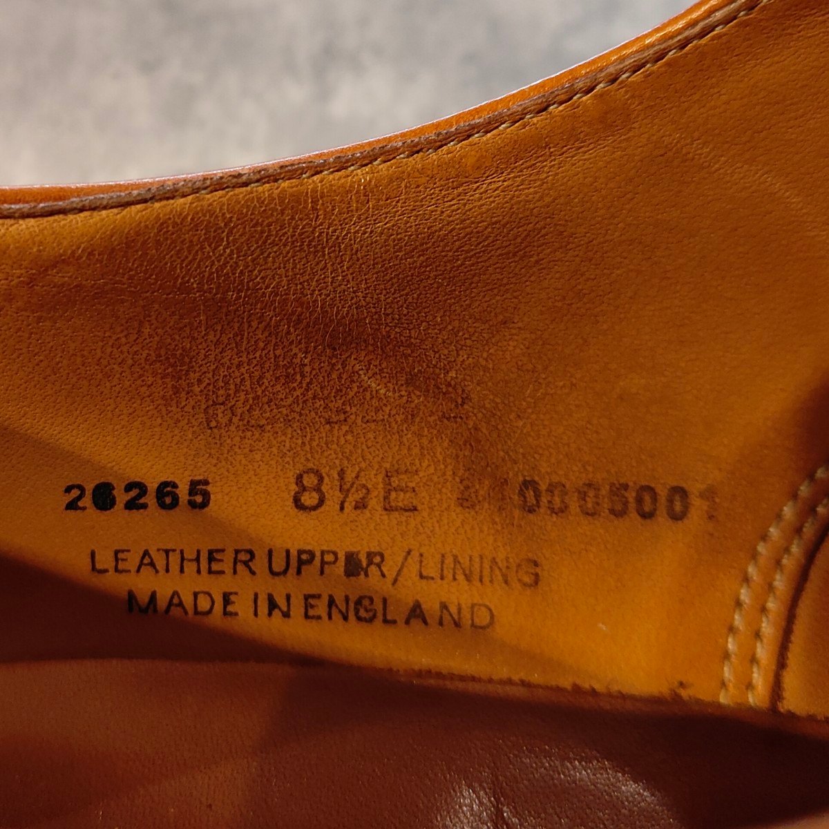 美品【CROCKETT&JONES】クロケット&ジョーンズ ドーセット2 SUBS ストレートチップ バーニッシュカーフ ブラウン サイズUK8.5E  377ラスト