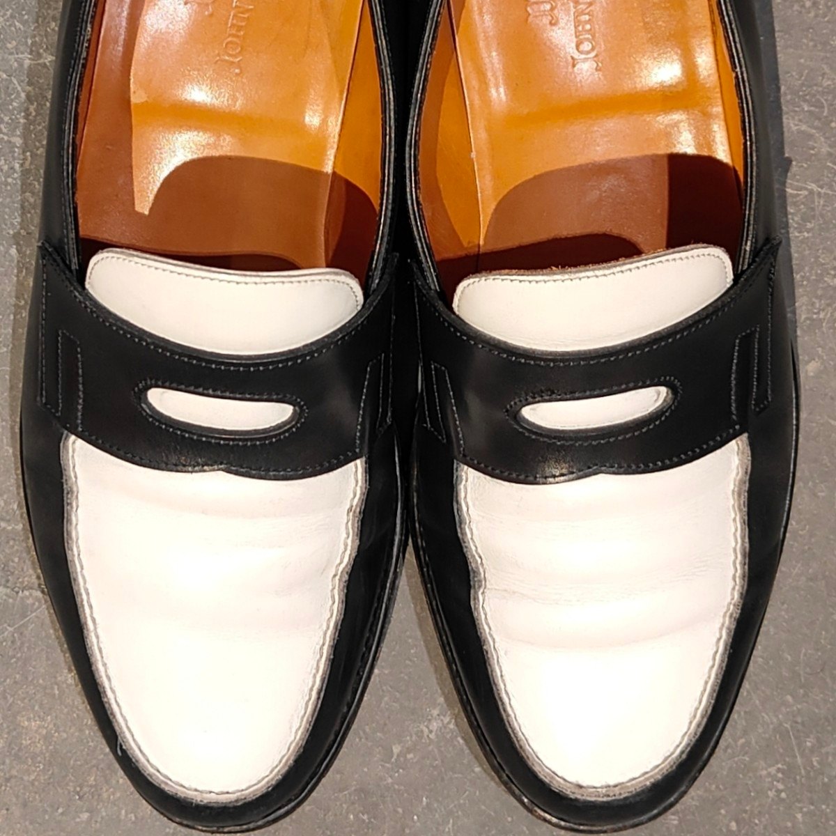 【JOHN LOBB】ジョンロブ ロペス ローファー カーフ ブラックホライトコンビ サイズ UK6.5D 4395ラスト 参考定価￥283,800-