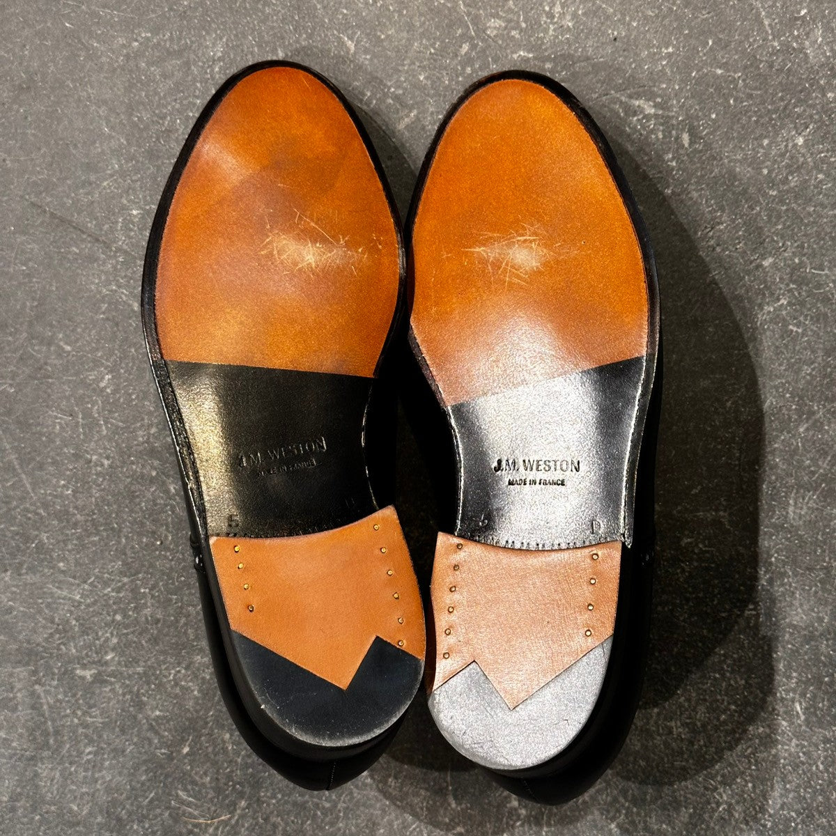 未使用品【J.M.WESTON】ジェイエムウエストン 359 ラファエル パンチドキャップトゥ カーフ ブラック サイズUK5D T9ラスト