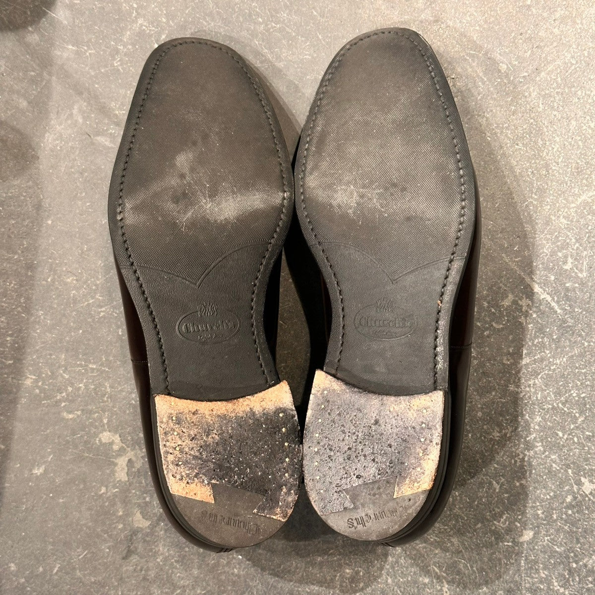 美品【Church’s】チャーチ コンサル 5都市 ストレートチップ ポリッシュドバインダーカーフ ダークブラウン サイズUK85F 173ラスト