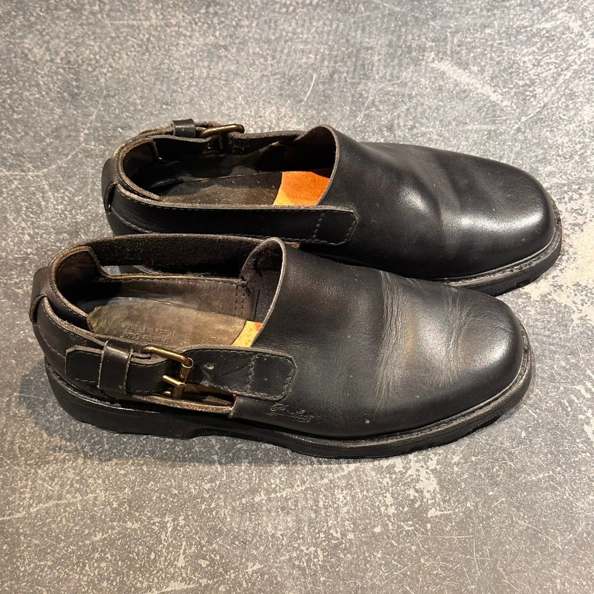 【Paraboot】パラブーツ  バックストラップサンダル カーフ ブラック サイズUK5