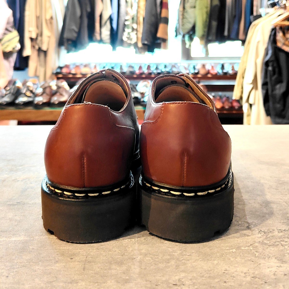 未使用【Paraboot】パラブーツ シャンボード Uチップ リスレザー マロン サイズ UK9.5 参考定価￥110,000-