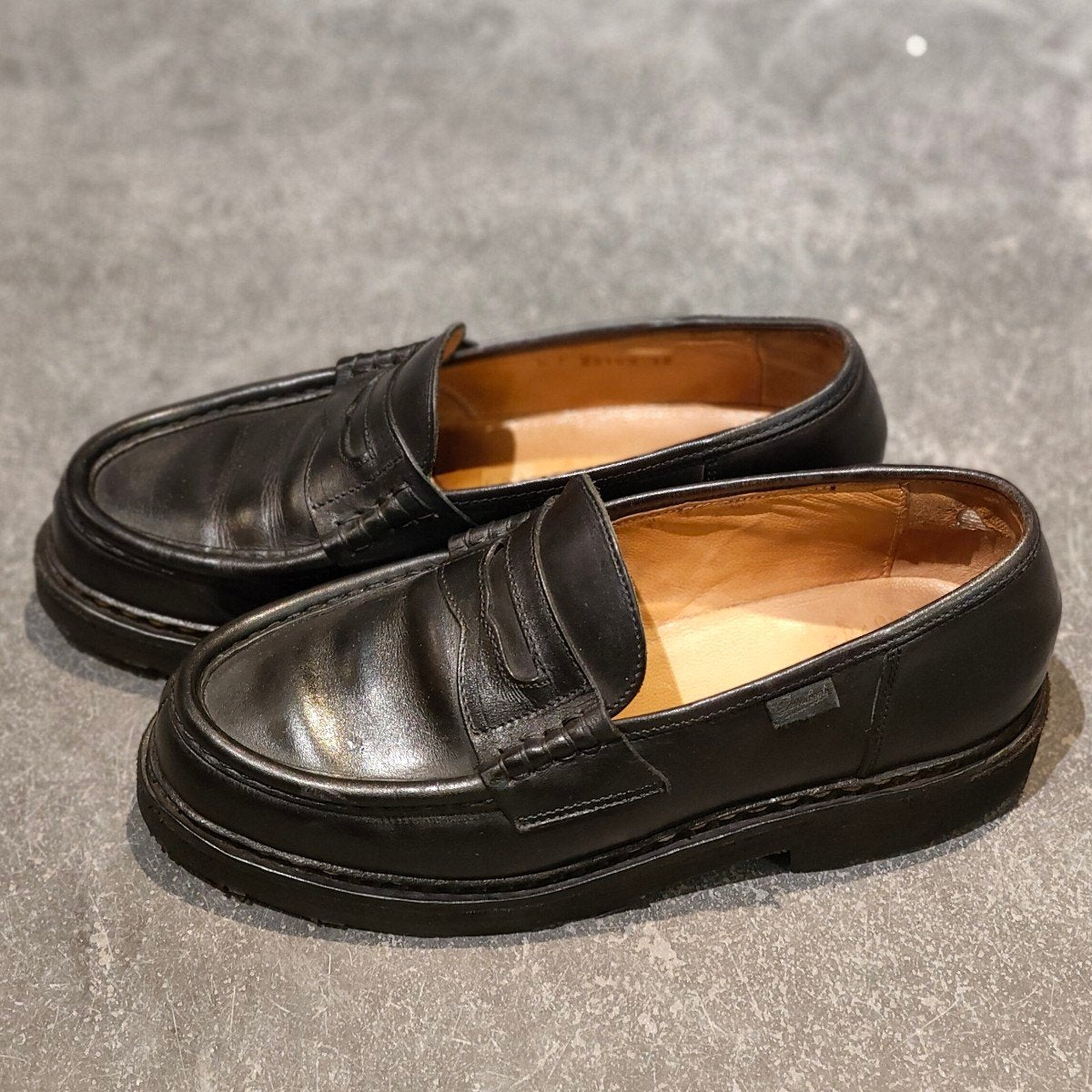 【PARABOOT】パラブーツ ランス コインローファー リスレザー ブラック サイズUK6 参考定価￥96,800-