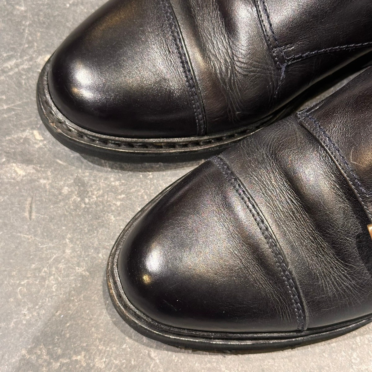 PARABOOT】パラブーツ ウィリアム ダブルモンク カーフ ダークネイビー