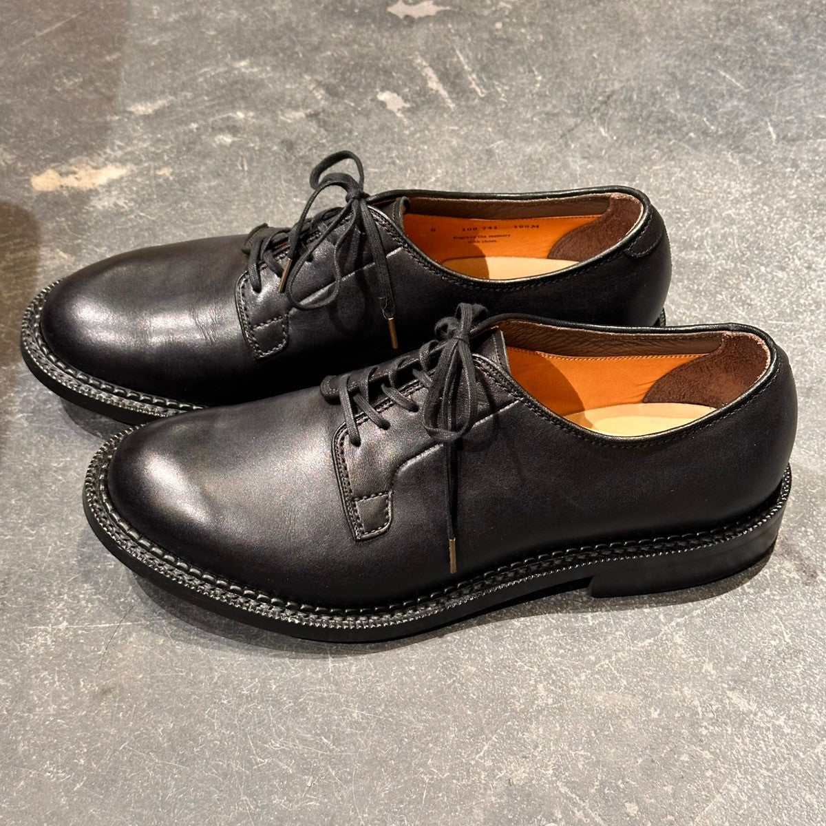 極美品【The Ruttshoes &Co.】ラッドシューズ 109 マイルス プレーントゥ カーフ ブラック サイズUS9 168Mラスト