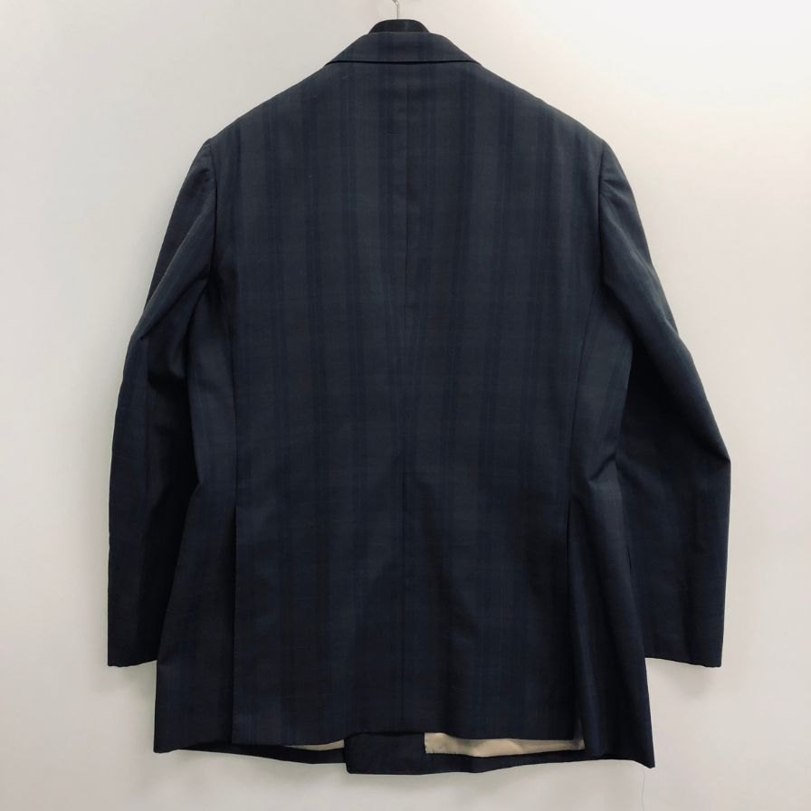 【Burberry】バーバリー ジャケット 90S 旧タグ ダブルブレスト ロゴ金ボタン ブラウン チェック メンズ サイズ175