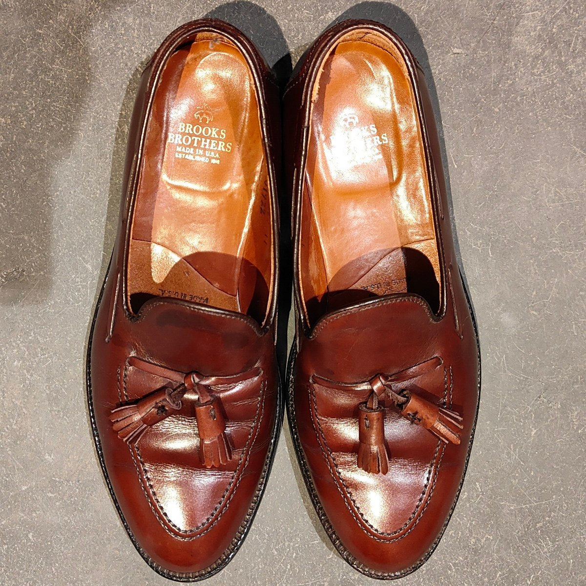 希少 美品【ALDEN】オールデン 01922 ブルックスブラザーズ タッセルローファ カーフ ブラウン サイズUS9.5D アバディーンラスト