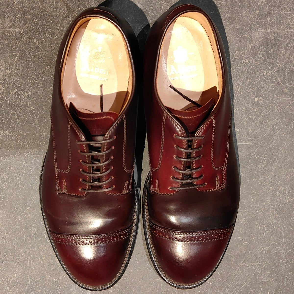 美品【ALDEN】オールデン 56201 パンチドキャップトゥ コードバン ダークバーガンディ サイズ US6D モディファイドラスト