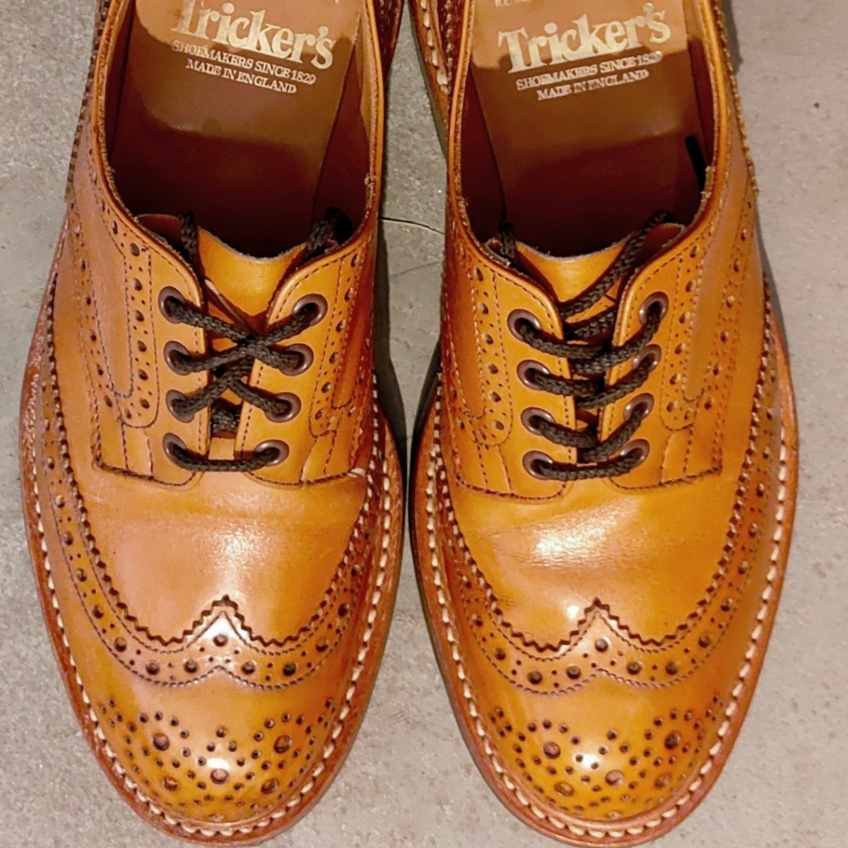 美品【Tricker's】トリッカーズ バートン M5633 エイコンアンティーク サイズ UK7.5 参考定価￥132,000-
