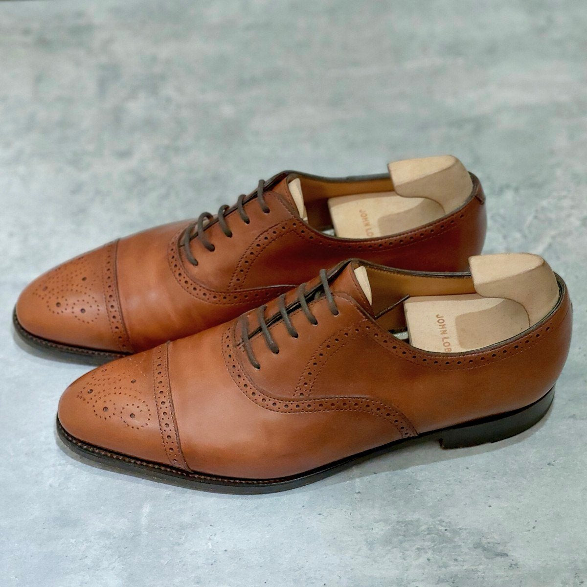 JOHN LOBB】ジョンロブ ソーントン SAUNTON セミブローグ カーフ
