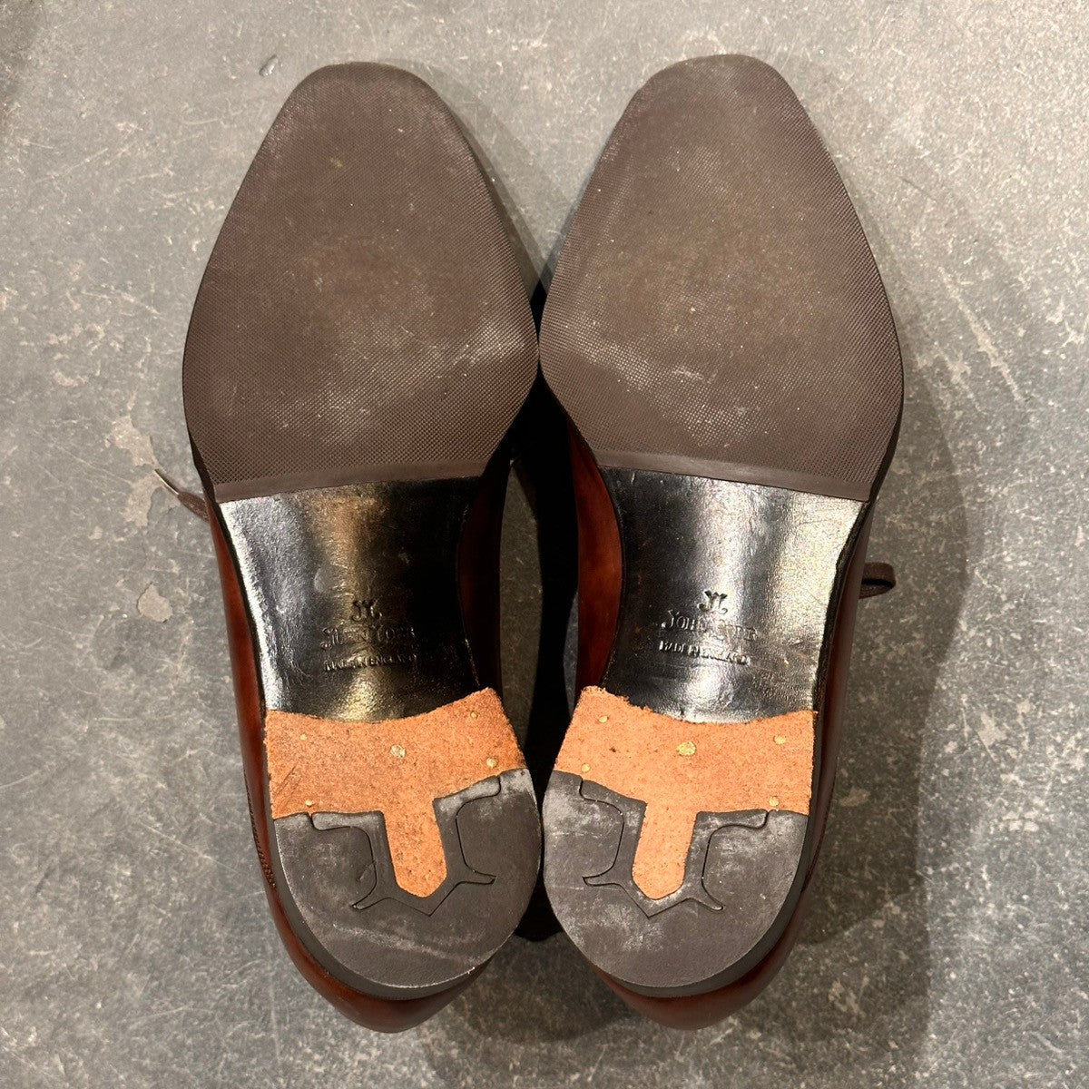 美品【JOHNLIBB】ジョンロブ ルフィールド  Vフロント ダービー プレステージライン カーフ ブラウン サイズ UK8E 8000ラスト