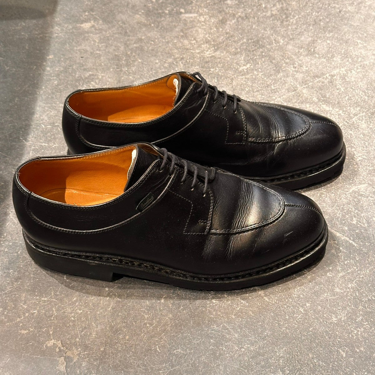 レア★パラブーツ×アンユーズド★別注アヴィニョン★黒UK8.0 Paraboot パラブーツ レースアップシューズ/Uチップシューズ/AVIGNON