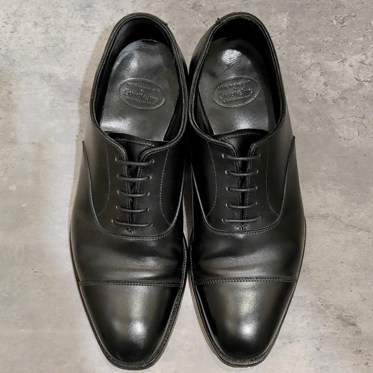 【CROCKETT&JONES】クロケット＆ジョーンズ オードリー3 ストレートチップ カーフ ブラック サイズUK5E 363ラスト