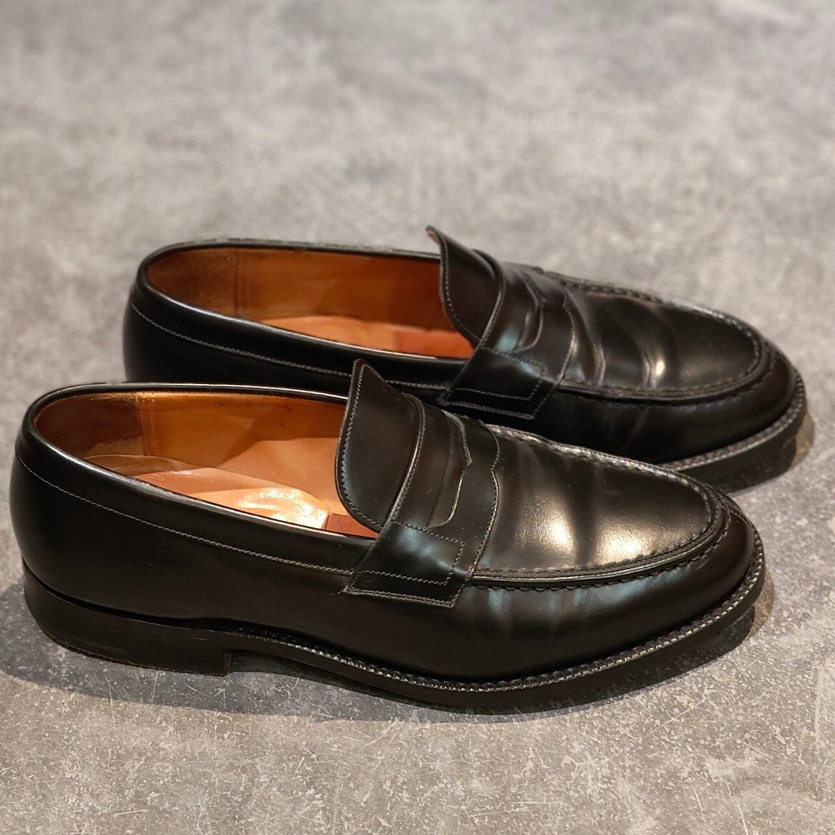 美品【Church's】チャーチ 5都市  ダーウィン ローファー ポリッシュバインダーカーフ ブラックサイズ UK70F 93ラスト