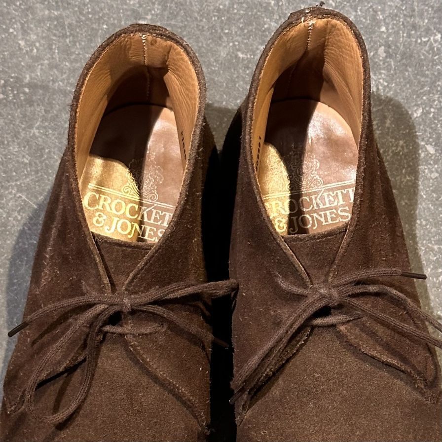 alfa155156 様　美品 クロケットアンドジョーンズ UK7E CROCKETT&JONES】クロケットジョーンズ ブーツ スエード ブラウン（茶