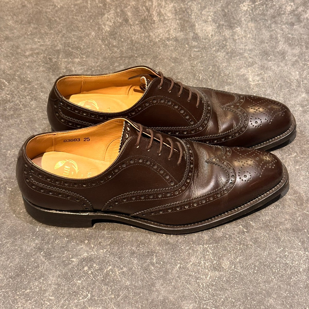 【SCOTCH GRAIN】スコッチグレイン 03603 フルブローグ カーフ ダークブラウン サイズ25cm