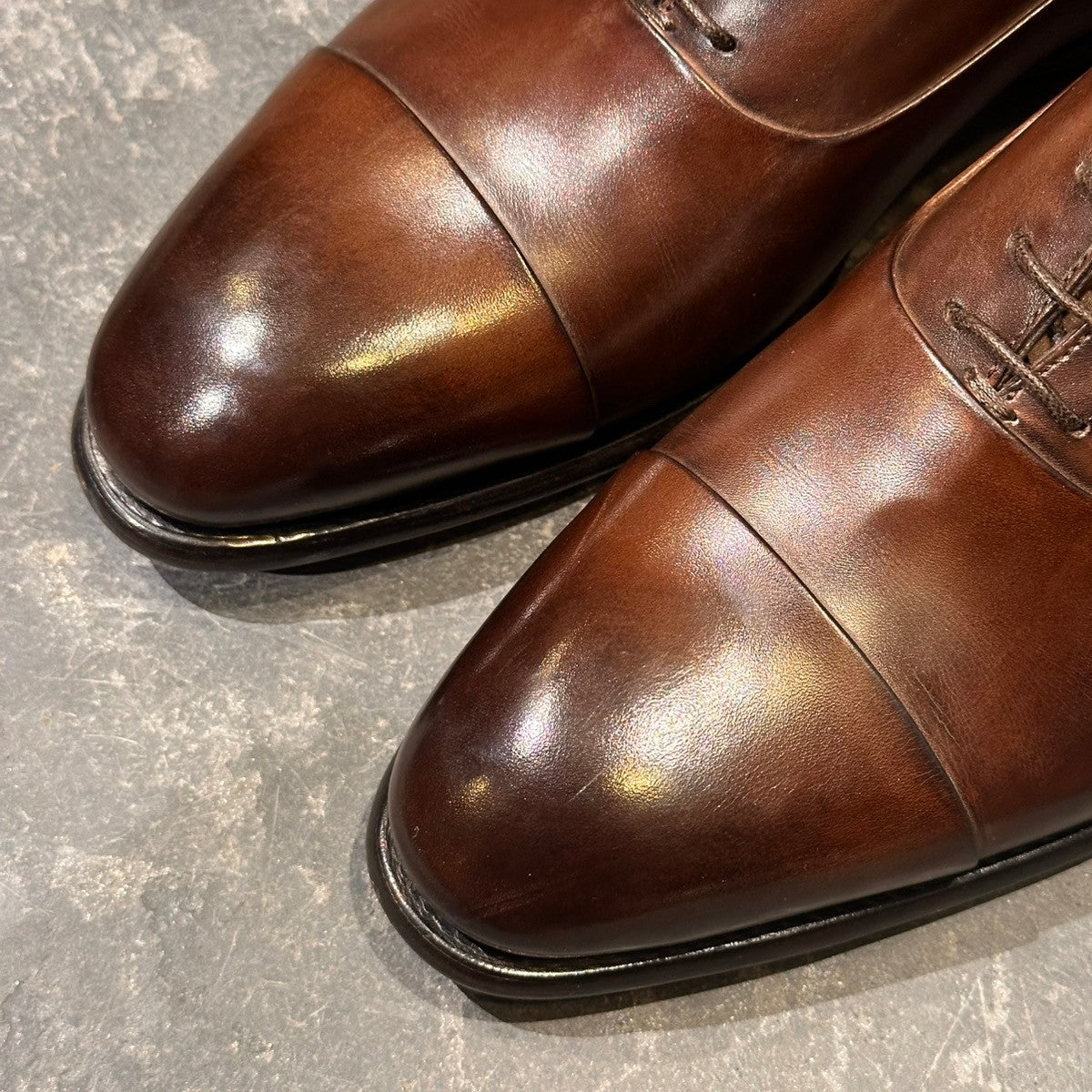 試着程度【Santoni】サントーニ 2624 ストレートチップ カーフ ダーク