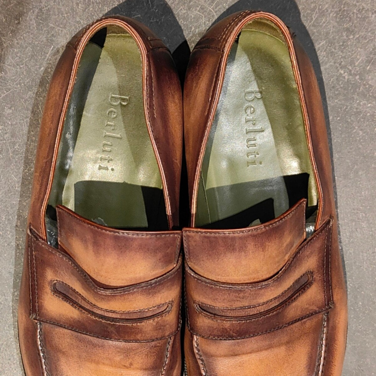 【BERLUTI】ベルルッティ 0129アンディ カーフ パティーヌ ブラウン サイズ UK8.5