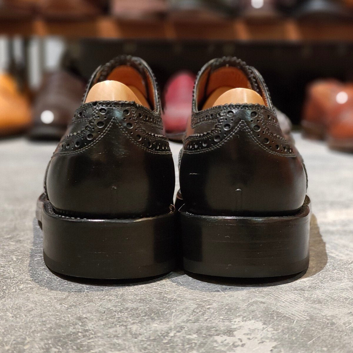 希少 美品【J.M.WESTON】ジェイエムウエストン 589 ウイングチップ ブラック サイズUK8C 32ラスト