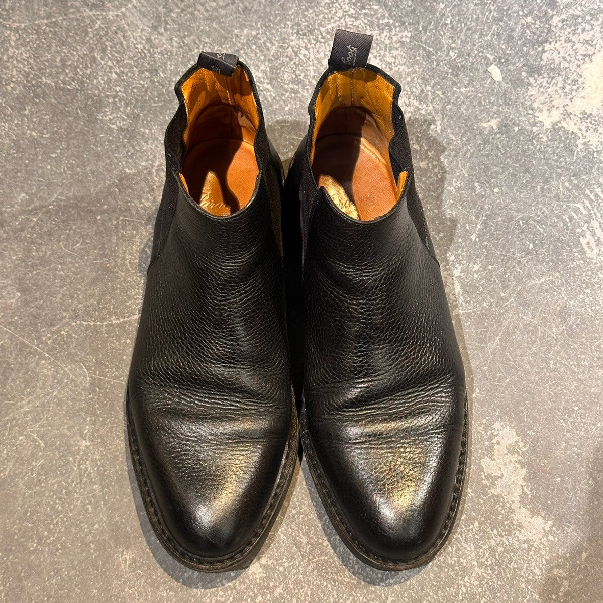【Paraboot】パラブーツ シャンフォート サイドゴアブーツ グレインレザー ブラック サイズUK6.5