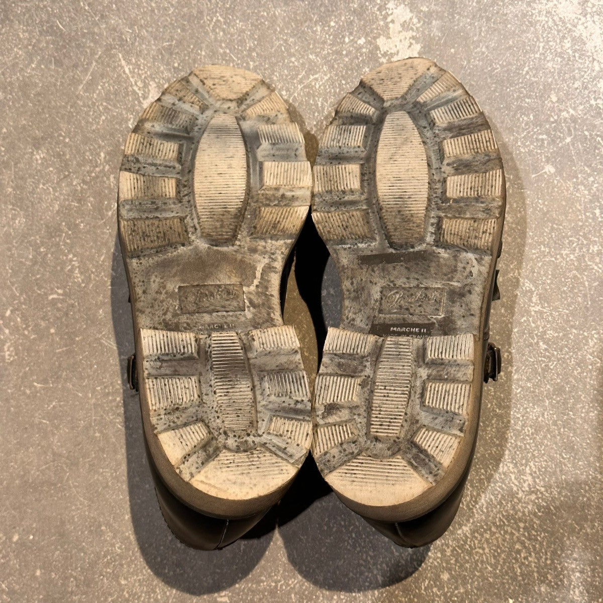 【PARABOOT】パラブーツ ウィリアム ダブルモンク カーフ ブラック サイズUK7