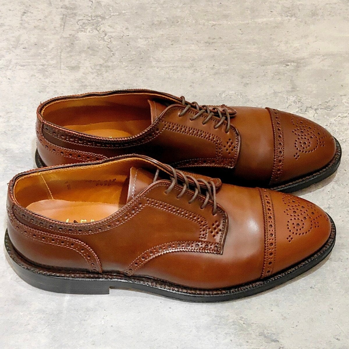 希少 未使用【ALDEN】オールデン 2435 セミブローグダービー ラベロコードバン想定 ブラウン サイズUS8E アバディーンラスト想定