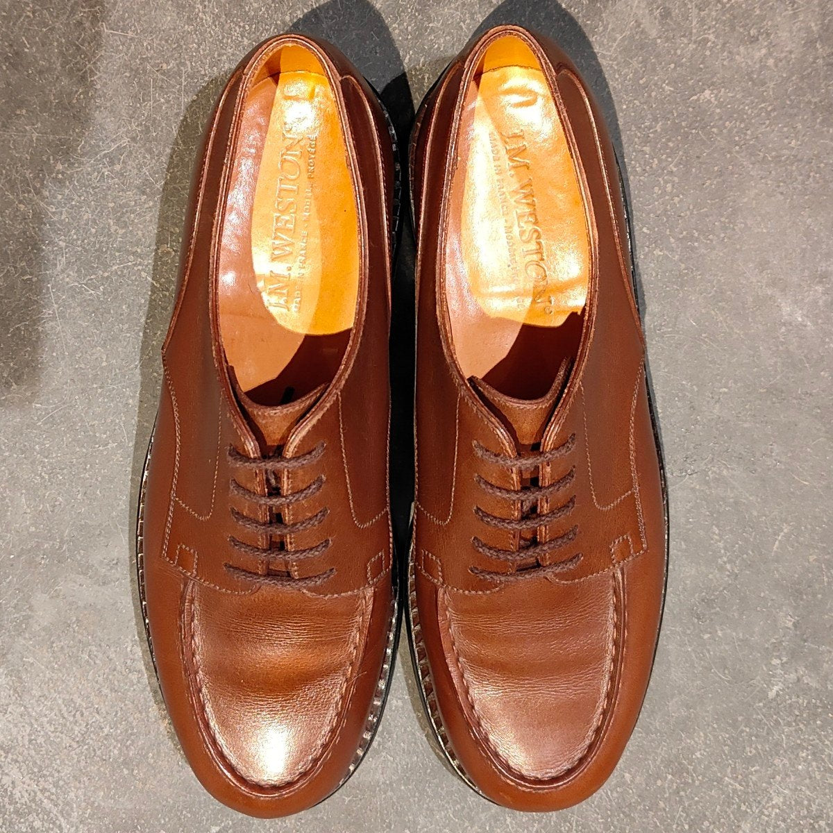 希少 極美品 【J.M.WESTON】ジェイエムウエストン 641 ゴルフ Uチップ ロシアンカーフ タンブラウン サイズ UK5C 31ラスト 参考定価￥209,000-