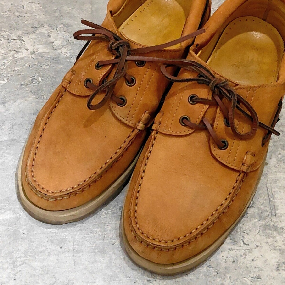 希少【Paraboot】アルペンター別注  デッキシューズ サファリ ブリアック ヌバック ブラウン サイズ UK8