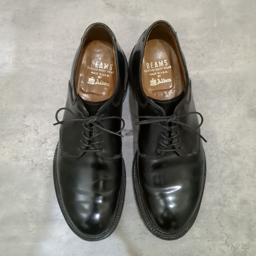 【ALDEN】オールデン 5555 BEAMS別注 サドルシューズ プレーントゥ コードバンブラック メンズ サイズUS8D