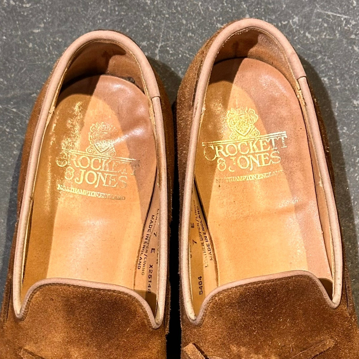 【CROCKETT&JONES】クロケット&ジョーンズ ウェンドーバー タッセルローファー スエード ブラウン サイズUK7E 375ラスト