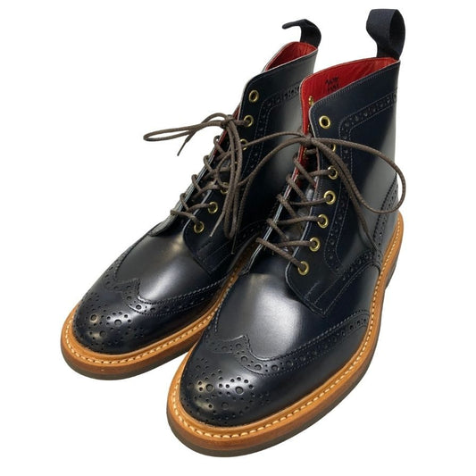 【Tricker’ｓ】トリッカーズ M2508 ウィングチップ カントリーブーツ メンズ サイズ 8ハーフ ネイビー
