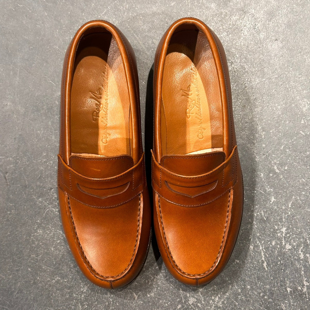 未使用品【RAYMAR】レイマー アトラス コインローファー カーフ ブラウン サイズUS6